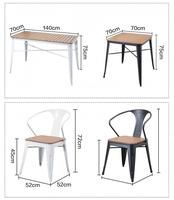 Vente chaude Moderne En Plein Air Restaurant Salle À Manger Jardin Balcon Patio Meubles Durable Étanche Cour WPC Table et Chaise Ensemble