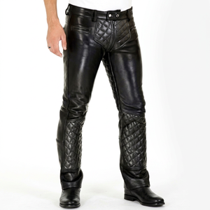 Dernier modèle de pantalon en cuir streetwear gay, design personnalisé, taille haute, léger, coupe droite, décontracté, tissu de haute qualité, prix raisonnable, OEM - Product Image 1