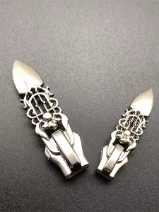 핫 세일 사용자 정의 드로우 풀러 강한 아연 합금 넓은 슬라이더 풀러 가방 의류 의류 의류 황동 맞춤형 지퍼 슬라이더 - Product Image 5