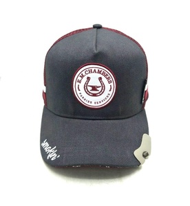 Tùy Chỉnh 100% <span class=keywords><strong>Cotton</strong></span>/Lưới Thêu Swen-Trên Huy Hiệu Trucker Mũ Với Mở Chai - Product Image 1
