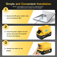 SK0107 Starlink Mini chargeur Dewalt DCB-18V/20V pour batterie Dewalt Starlink Mini câble d'alimentation cc (2M) avec fusible + borne de fil