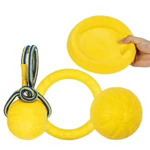 Jouet flottant indestructible pour <span class=keywords><strong>chien</strong></span> en mousse EVA, balle de jeu et de rapport avec trou central de 9 cm, pour animaux de compagnie - Product Image 6