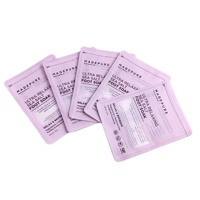 Pochette d'emballage cosmétique personnalisée avec logo, forme allongée, sac en plastique transparent avec fenêtre pour masque de soin des lèvres