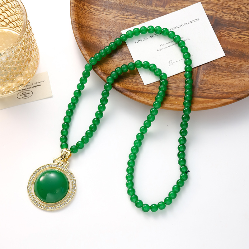 1020 Round Gemstone Necklace