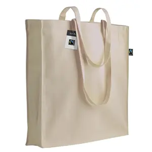 Borsa shopper in cotone FAIRTRADE, merchandising sostenibile - Product Image 1