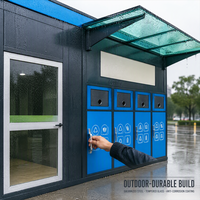 Station de tri des déchets modulaire et évolutive avec compartiments extensibles pour répondre aux besoins de recyclage des communautés en croissance.