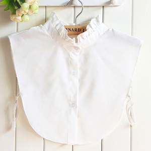 Kemeja kerah palsu berlipat gaya Korea, hem sifon dengan kerah berdiri - Product Image 4