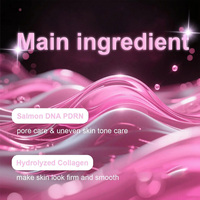 Masque au collagène rose PDRN ADN de saumon, éclaircissant, raffermissant, réduit les ridules, masque hydrogel en gelée de collagène, masque séparé personnalisable