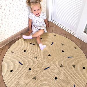 <span class=keywords><strong>Alfombra</strong></span> circular para gatear para niños, sala de estar, dormitorio, manta de noche, <span class=keywords><strong>alfombra</strong></span> minimalista Nórdica - Product Image 1