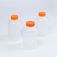 Bouteilles de boisson en plastique PP de haute qualité, cylindriques, 500 ml, avec bouchon à vis, pour jus, eau minérale, thé, soda, boissons énergisantes - Anti-fuite