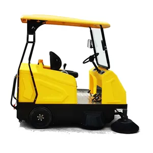 CLEANVAC ride on road sweeper automatic floor cleaning machine electric outdoor sweeper