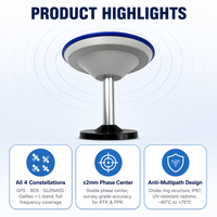 Antena GNSS de Alta Precisión, Banda Completa L1 L2 L5, GPS GLONASS BDS GALILEO, para Topografía Externa, Ganancia de 40dB, Conector TNC-K, RHCP -40C