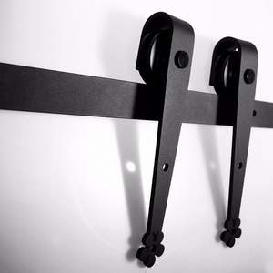 RHETECH Modern 6.6ft Heavy Duty I-Shape Sliding <b>Barn</b> <b>Door</b> <b>Hardware</b> Kit Sturdy Brass Steel Easy Screw for American Market - Product Image 4