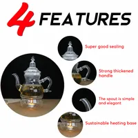 Оптовая продажа, прозрачный арабский стеклянный чайный сервиз
