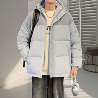 Veste d'hiver en duvet pour homme, tendance, respirante, épaisse, coupe-vent, à capuche, vente en gros d'usine