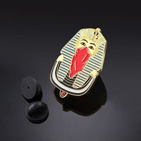 Épinglette personnalisée sur mesure : Épinglette égyptienne Pharaon en émail, broche métallique personnalisée pour cadeau de collection