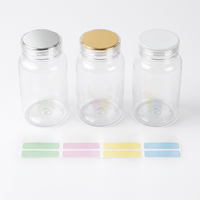 Bouteilles en plastique transparentes hermétiques anti-oxydation de 100 ml avec logo personnalisé pour le stockage de capsules d'huile de poisson, directement de l'usine