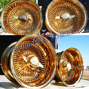 Roues à rayons Lowider 13*7/14*7 avec pneus à flanc blanc, modèle personnalisé, roues à rayons en acier - Product Image 5