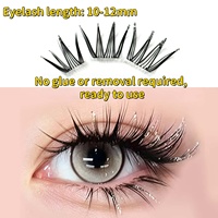 Cils synthétiques sans colle UWN Ice Fairy Sparkling 10-12mm, bouclés et volumineux, ultra-légers, sans colle