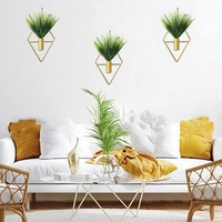 Kreative Wand montage Geometrische Eisen Blumen halter Nordic Hanging Flower Pot Wand dekoration Pflanzer halter Innenwand Vase