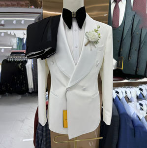 Esclusivo abito da <span class=keywords><strong>uomo</strong></span> di lusso 2 pezzi <span class=keywords><strong>pantaloni</strong></span> Blazer Business Label Private Fast Production Dropship - Product Image 2