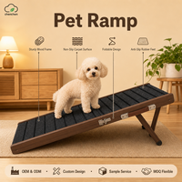 Rampe pliable pour animaux de compagnie, pour chiens âgés, surface antidérapante en tapis, pieds en caoutchouc antidérapants, rampe en bois robuste pour lit, canapé, voiture, intérieur