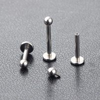 Bijou de piercing corps, 6, 8 ou 10mm, piercing interne, boule de filetage, labret tragus, boucle d'oreilles, barre helix, 1 pièce, vente en gros