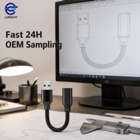 Câble d'extension USB 3.2 Gen 2 LUNG KAY 10 Gbit/s SuperSpeed, mâle vers femelle, tressé et blindé, OEM