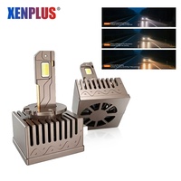 Phare LED XENPLUS DA13 à 3 couleurs commutables, 50000LM, 12V, 3000K, 4300K, 6500K, IP68, avec driver intégré, ampoule automobile
