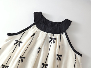 Completo Estivo 2026 per Ragazze: Top con Stampa a Fiocco in Cotone e Pantaloni a Gamba Larga - Product Image 3