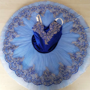 Tutú de Ballet Profesional para Niñas, Azul y Rosa, Estilo Platter Pancake, Vestido de Fiesta de <span class=keywords><strong>Bailarina</strong></span>, Disfraz de Danza para Adultas, Mujeres, Niñas y Niños - Product Image 3