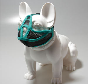 Nefes anti bırakarak pet muzzles yüz kalkanı aksesuarları kısa burun köpek ağız güvenlik görevlisi büyük fransa bulldog - Product Image 6
