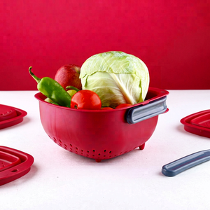 Passoire pliable Anax en ABS avec poignées repliables, panier de lavage pour riz et légumes, compatible micro-ondes, pour la cuisine - Product Image 1