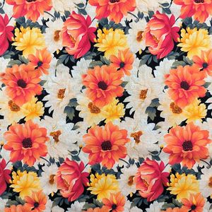 Новый тренд 200gsm 100% льняная ткань мягкая простая льняная ткань с цветочным принтом на заказ цифровая тканая настольная льняная штора - Product Image 3