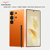 S26 Ultra Nouveau Original 22 Go + 2 To Écran Complet 7,3 Pouces 8000 mAh Android 15 Deca Core HD Charge Rapide 60W MTK Expédition Rapide CE