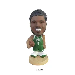 보블 흔들리는 머리 인형 NBA 농구 스타 Tatum 수제 모델 10CM 자동차 장식 수지 수공예 커스터마이징