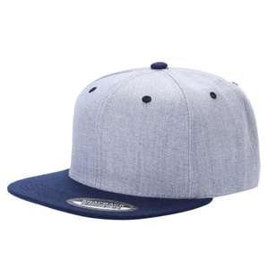 Gorra Snapback de Dos Tonos, Gris y Negro, de Poliéster y Algodón, Unisex, para Adultos, Estilo Urbano, Casual, Hip Hop, con Visera Plana y Múltiples Paneles - Product Image 2
