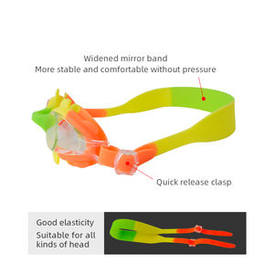 कार्टून मजेदार के लिए उच्च गुणवत्ता सिलिकॉन बच्चों काले चश्मे अजीब बात है प्यारा तैराकी चश्मे बच्चों रंगीन - Product Image 5
