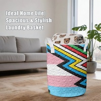 Sac de rangement à cordon personnalisé avec drapeau arc-en-ciel gay, pour personnes handicapées et transgenres, pour la collecte du linge et le rangement des articles ménagers