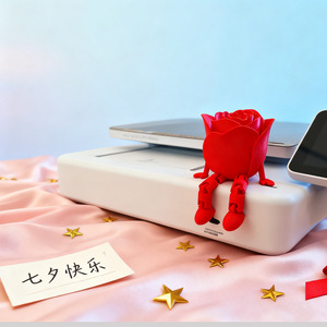 New American Style 3D Printed <b>PLA</b> Material Sitting Rose Movable Joints Valentine's Day Qixi Festival Home Desktop Decoration - Product Image 6