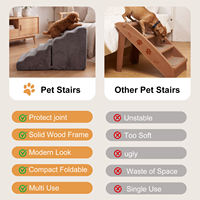 Escalier pour animaux de compagnie Taineng personnalisé pour petits chiens, en mousse à mémoire de forme, avec housse amovible et lavable, durable, conception gonflable non pliable, pour avion et camping