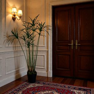 Plante de <span class=keywords><strong>bambou</strong></span> vert éclatant dans un <span class=keywords><strong>vase</strong></span> décoratif pour la décoration de la chambre d'hôtel, plantes de <span class=keywords><strong>bambou</strong></span> artificielles - Product Image 1