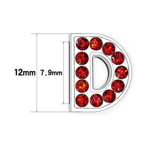 Lettres de l'alphabet en strass de couleur rouge de 8mm, breloques coulissantes en cristal, accessoires de bricolage, bijoux, collier et bracelet pour animaux de compagnie, vente en gros - Product Image 5