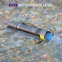Lampe torche UV portable Sofirn SF16 rechargeable 18650 avec interrupteur arrière pour la détection