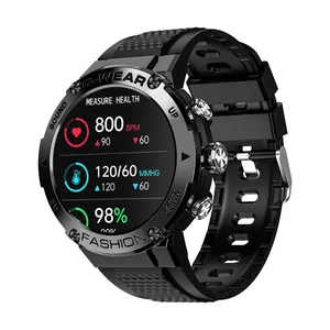 Lokmat Aanval 5 1.32 Inch Scherm Sport Smart Horloge Hartslag Fitness Tracker Muziek Functie Bt Call Smartwatch Voor Mannen vrouwen