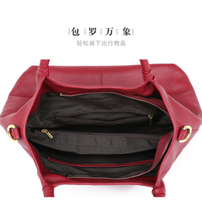 กระเป๋าโท้ทหนังแท้ขนาดใหญ่สำหรับผู้หญิง แฟชั่นใหม่ คุณภาพสูง กระเป๋าธุรกิจเรียบง่าย กระเป๋าสะพายไหล่ผู้หญิง - Product Image 2