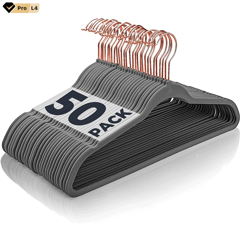 Stock Pink Velvet Hangers 50 Packs