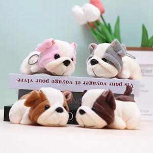 11cm sevimli gerçekçi Mini Plushie anahtarlık hayvan köpek yavrusu peluş hayvan oyuncaklar anahtarlıklar - Product Image 3