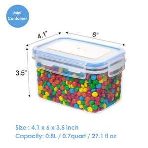 Nhà Máy Bán buôn 14 cái nắp rõ ràng nhựa ngũ cốc <span class=keywords><strong>container</strong></span> lưu trữ Set với máy rút - Product Image 3