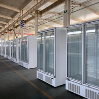 Congélateur vitrine vertical avec porte en verre pour supermarché